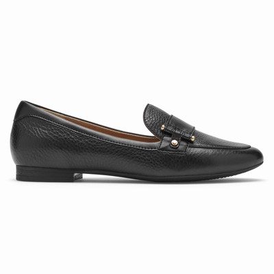 Mocassins Rockport Total Motion Tavia Belt Mulher Pretas PT-87034